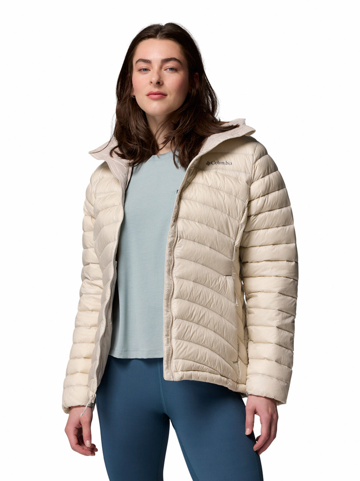 Casaca Mujer de Plumas Corelite™ Beige
