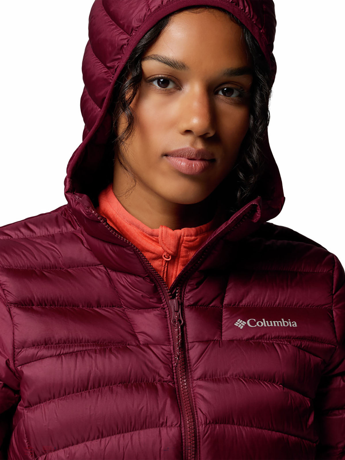 Casaca De Plumas Mujer Corelite™ Guinda