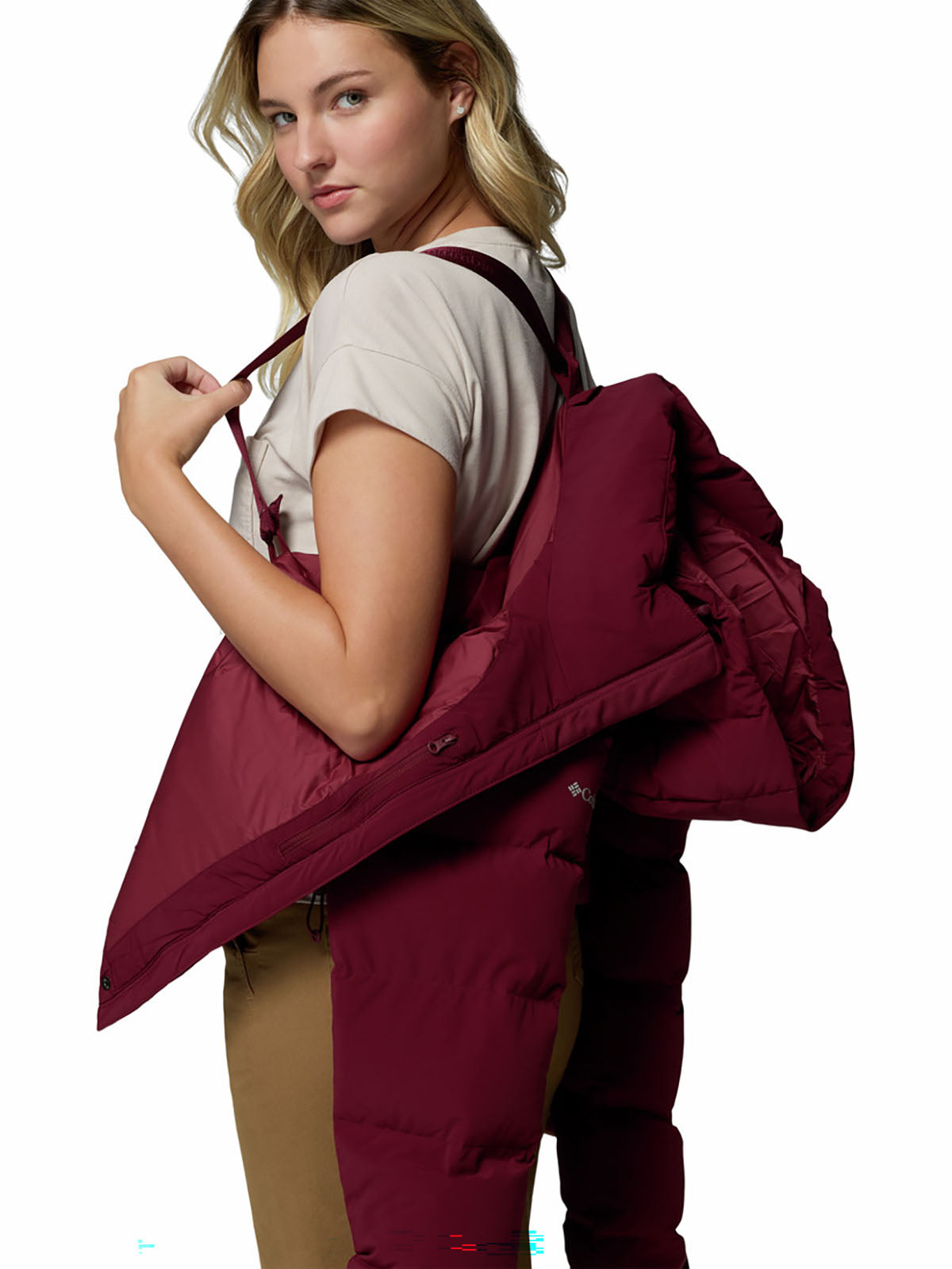 Casaca De Plumas Mujer Amaze Puff™ Guinda