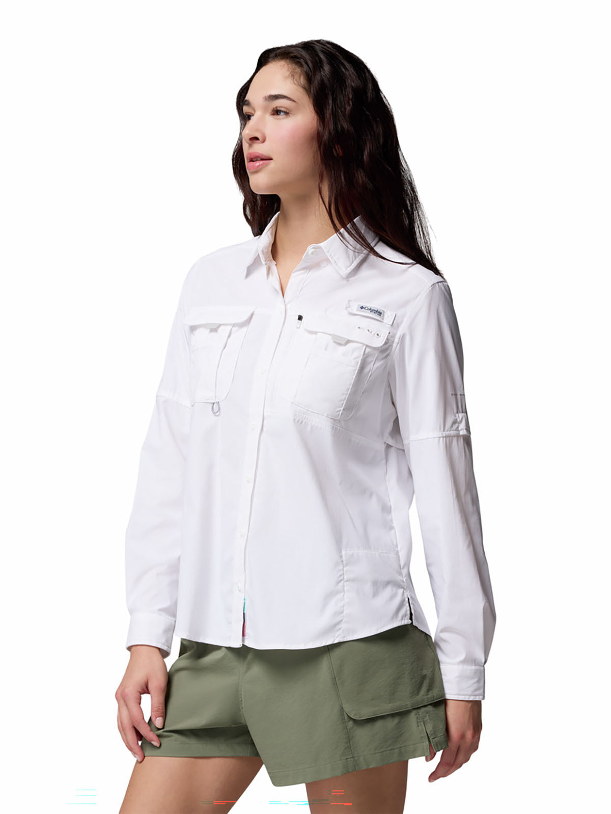 Blusa Manga Larga Mujer PFG Bahama™ Elite Blanca