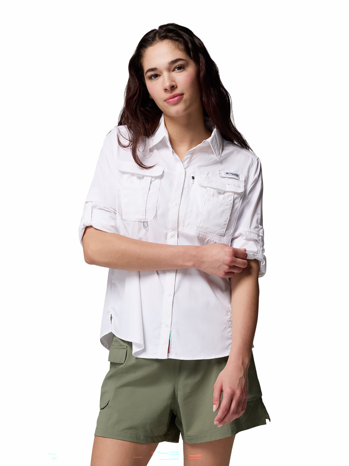 Blusa Manga Larga Mujer PFG Bahama™ Elite Blanca