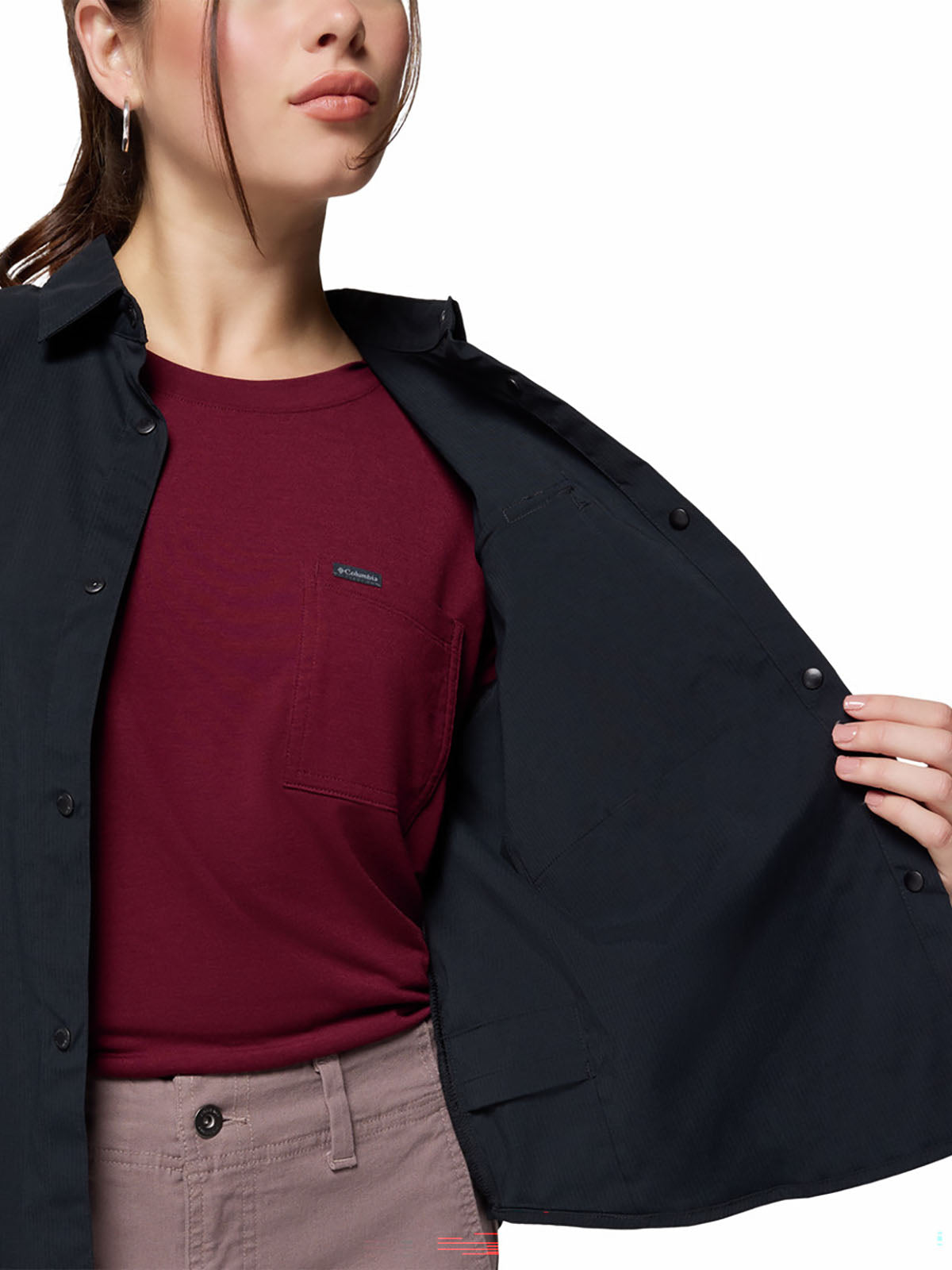 Blusa Manga Larga Mujer Granite Point™ Negra
