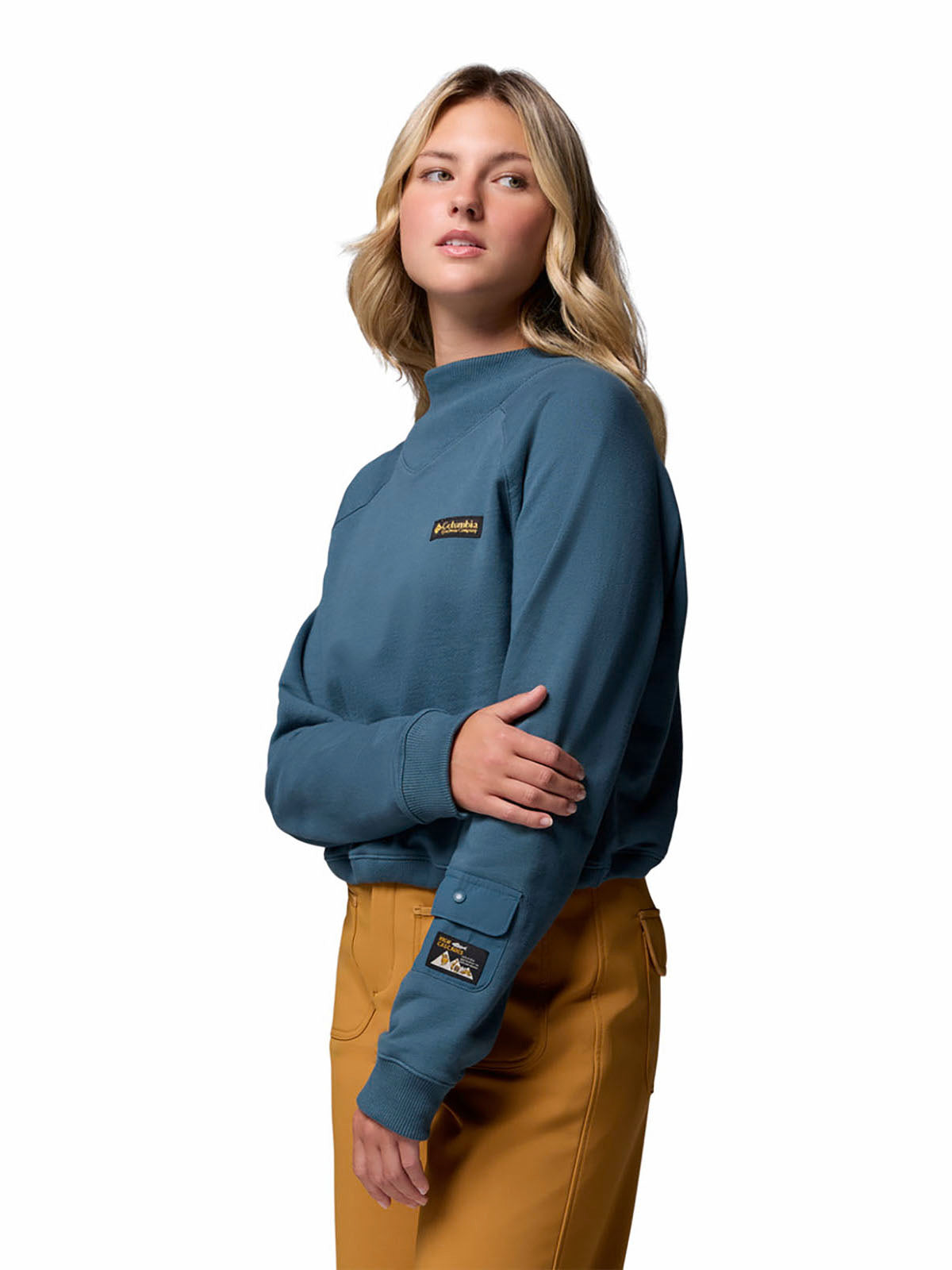 Polerón Mujer High Cascades™ Crop French Terry Everblue