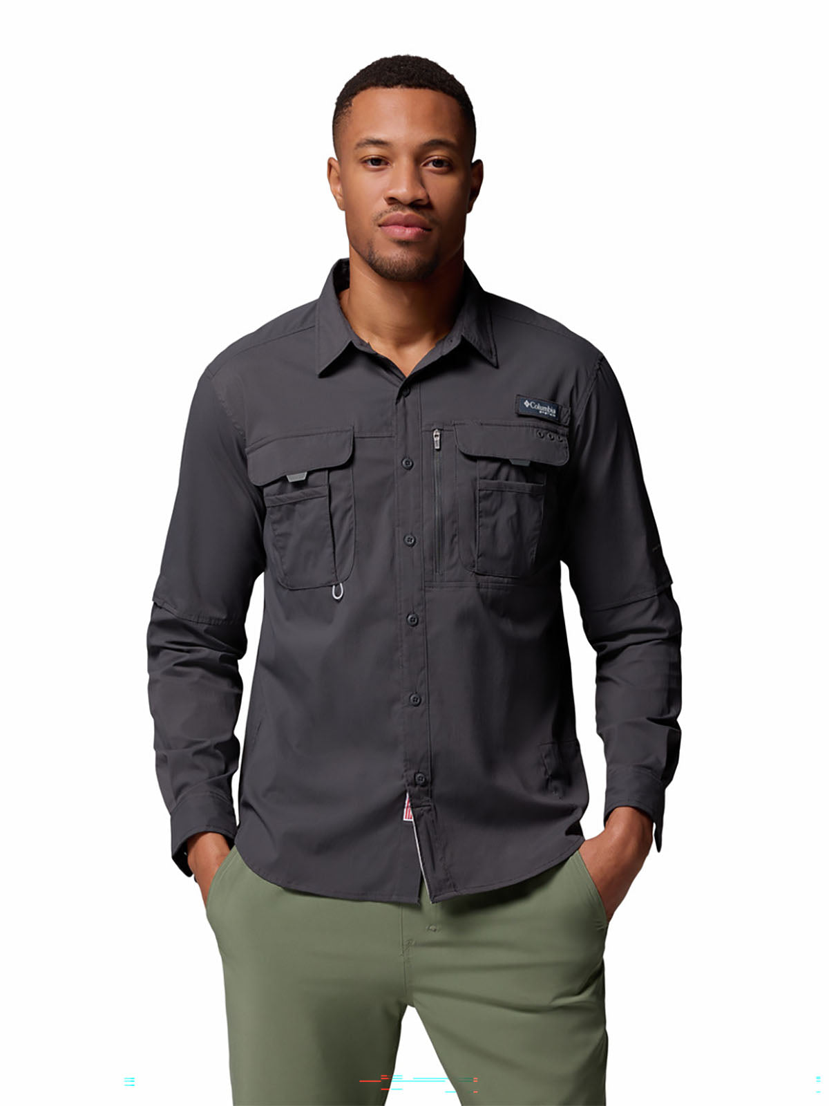 Camisa Manga Larga Hombre PFG Bahama™ Elite Plomo