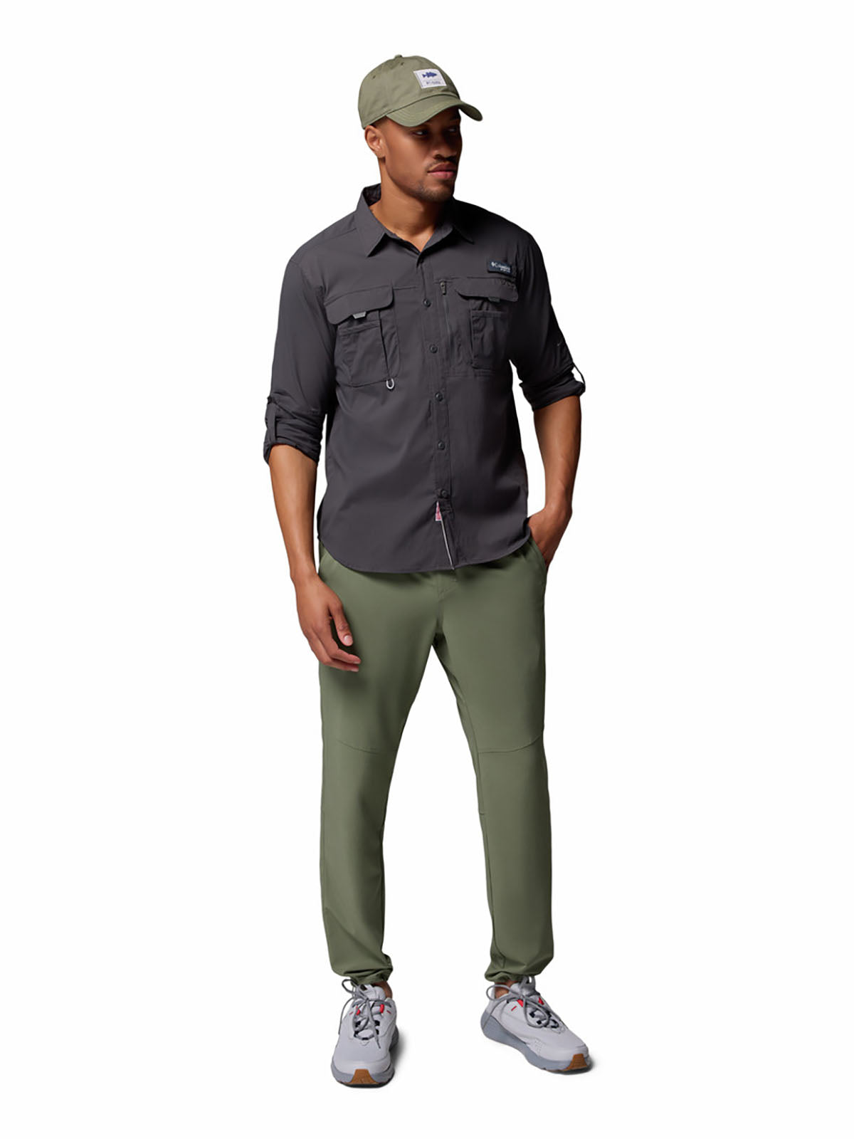 Camisa Manga Larga Hombre PFG Bahama™ Elite Plomo