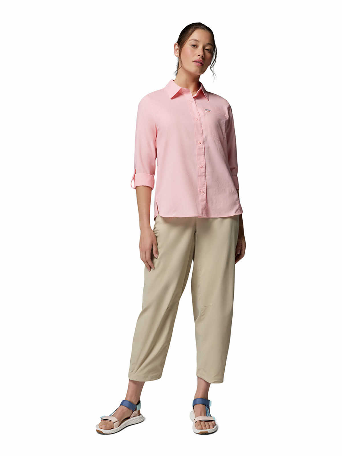 Blusa Manga Larga Mujer Silver Ridge™ Utility II Rosado