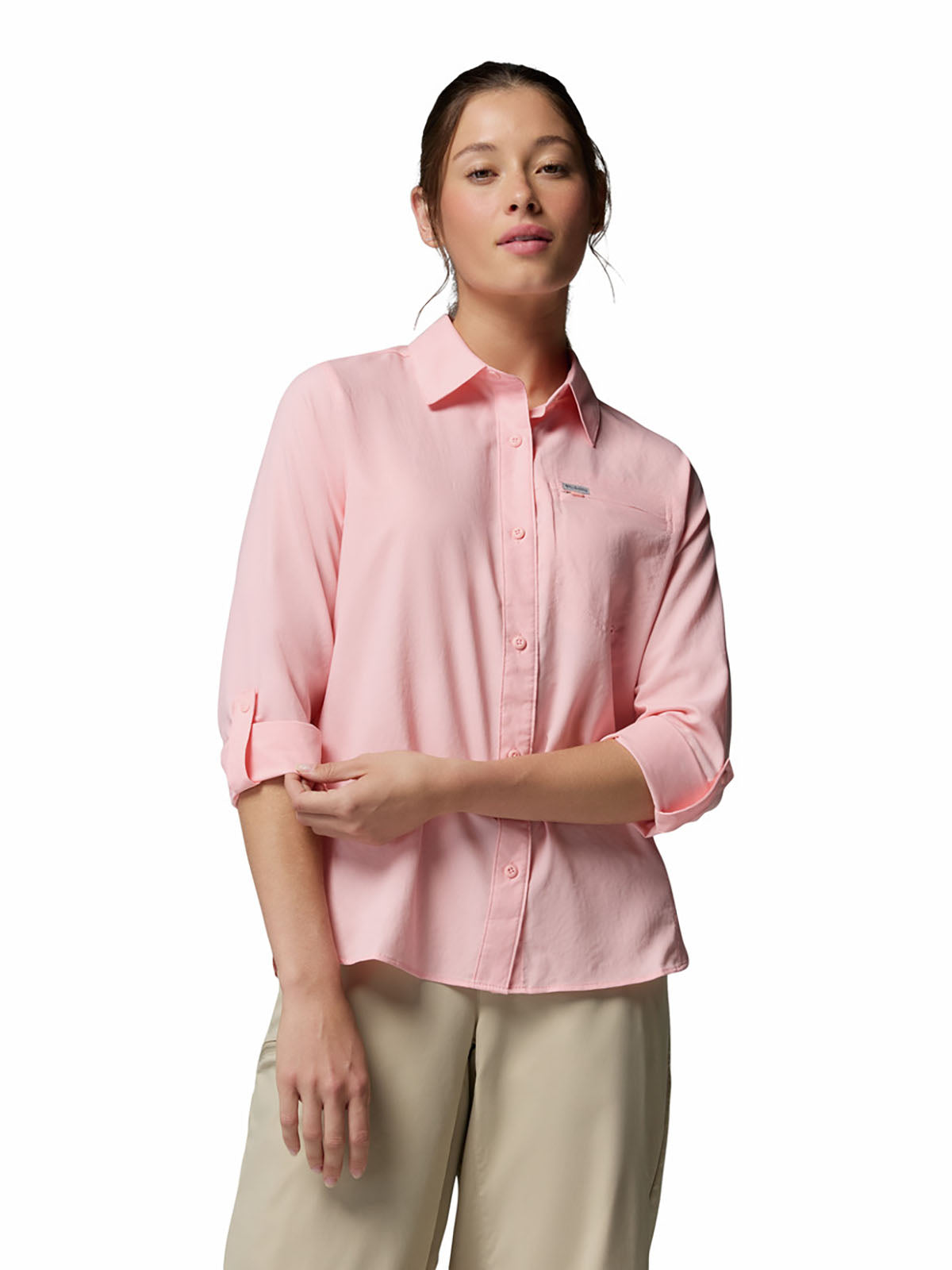 Blusa Manga Larga Mujer Silver Ridge™ Utility II Rosado