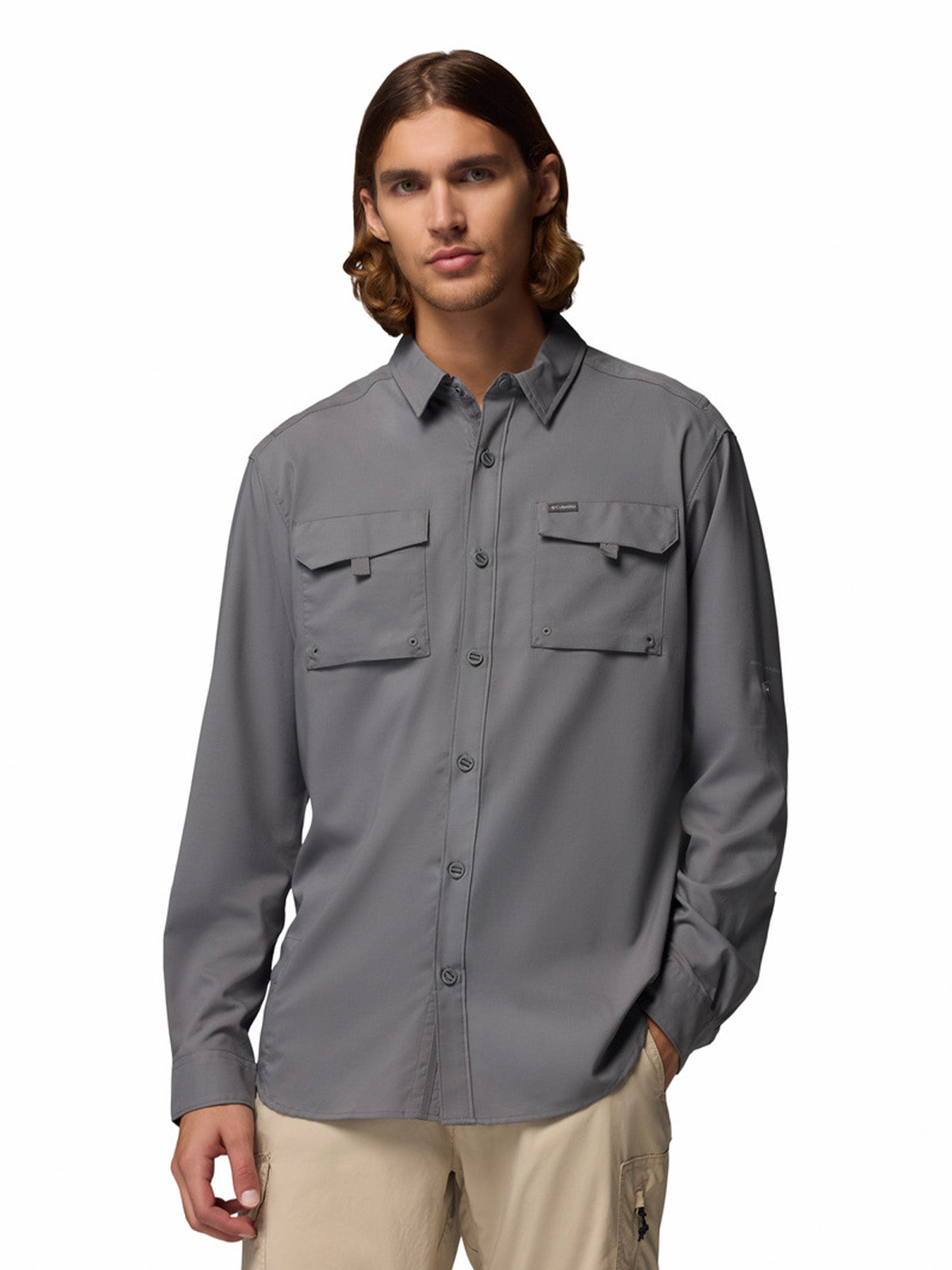 Camisa Manga Larga Hombre Silver Ridge™ Utility II Gris