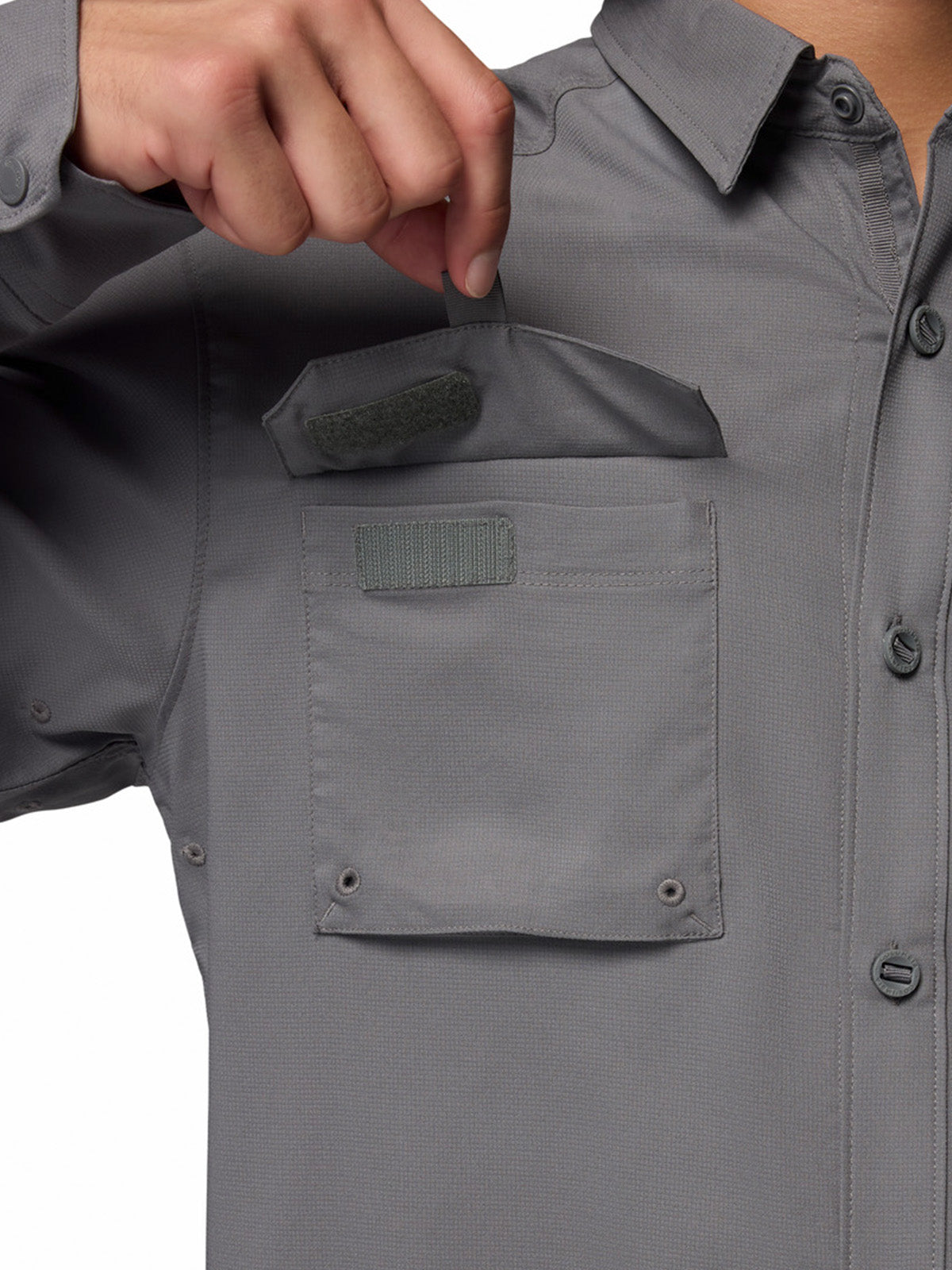 Camisa Manga Larga Hombre Silver Ridge™ Utility II Gris