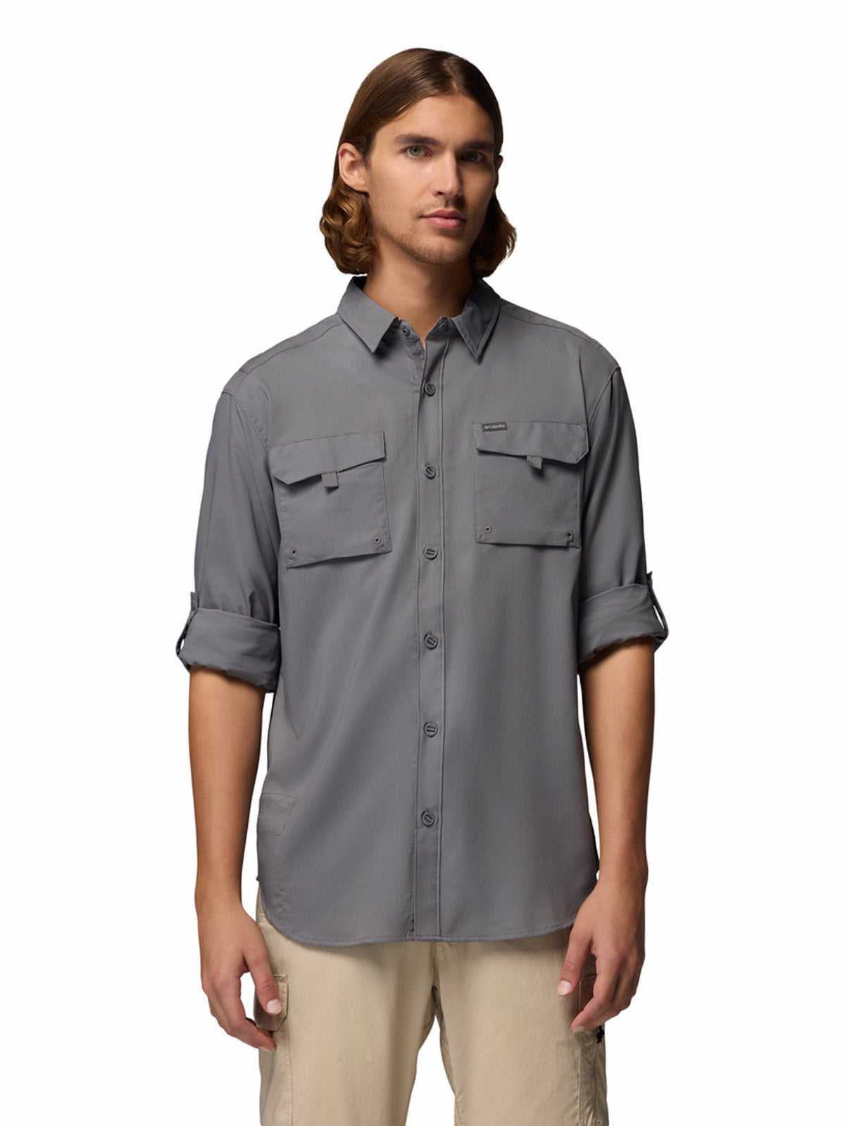 Camisa Manga Larga Hombre Silver Ridge™ Utility II Gris