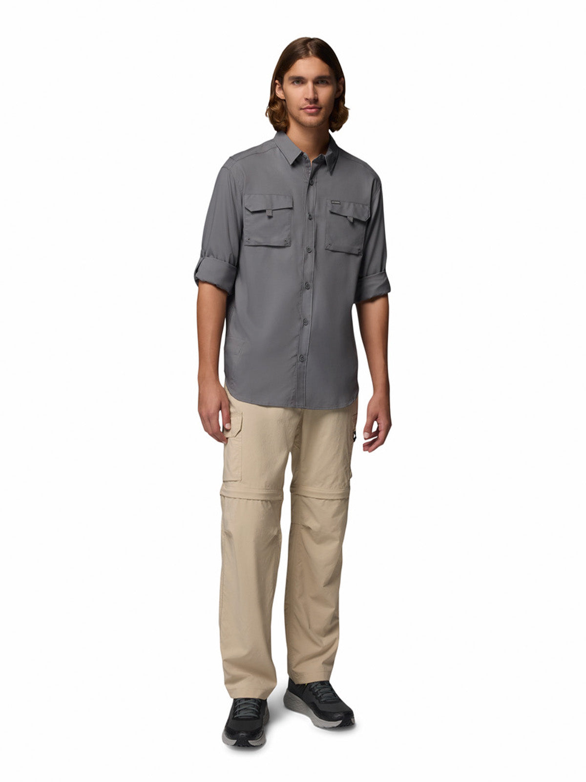 Camisa Manga Larga Hombre Silver Ridge™ Utility II Gris