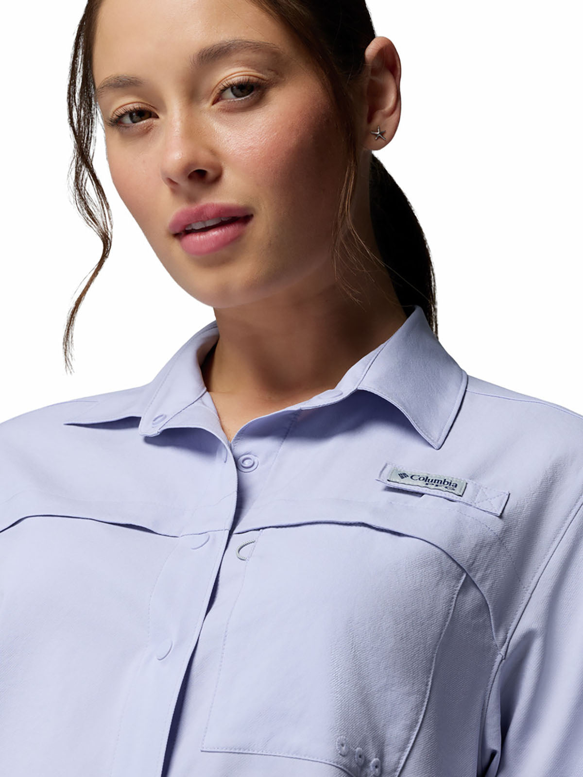 Blusa Manga Corta Mujer PFG Castback™ Morada