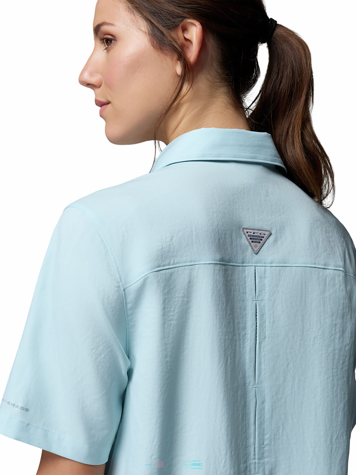 Blusa Manga Corta Mujer PFG Castback™ Celeste