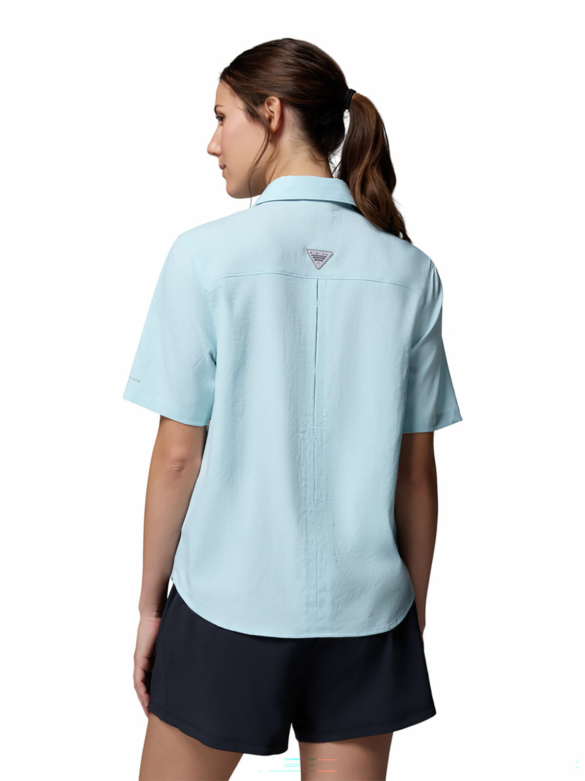 Blusa Manga Corta Mujer PFG Castback™ Celeste