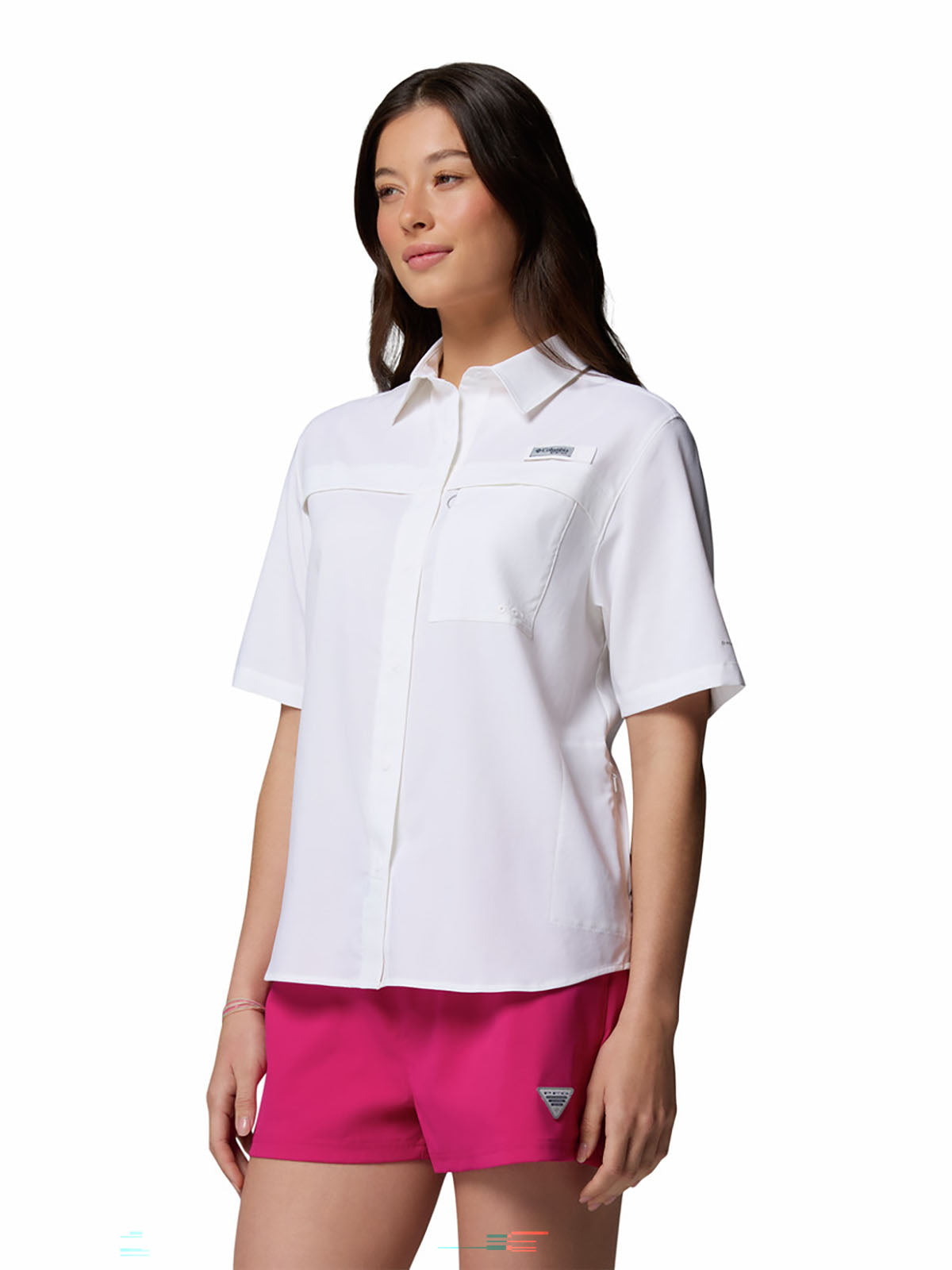 Blusa Manga Corta Mujer PFG Castback™ Blanca