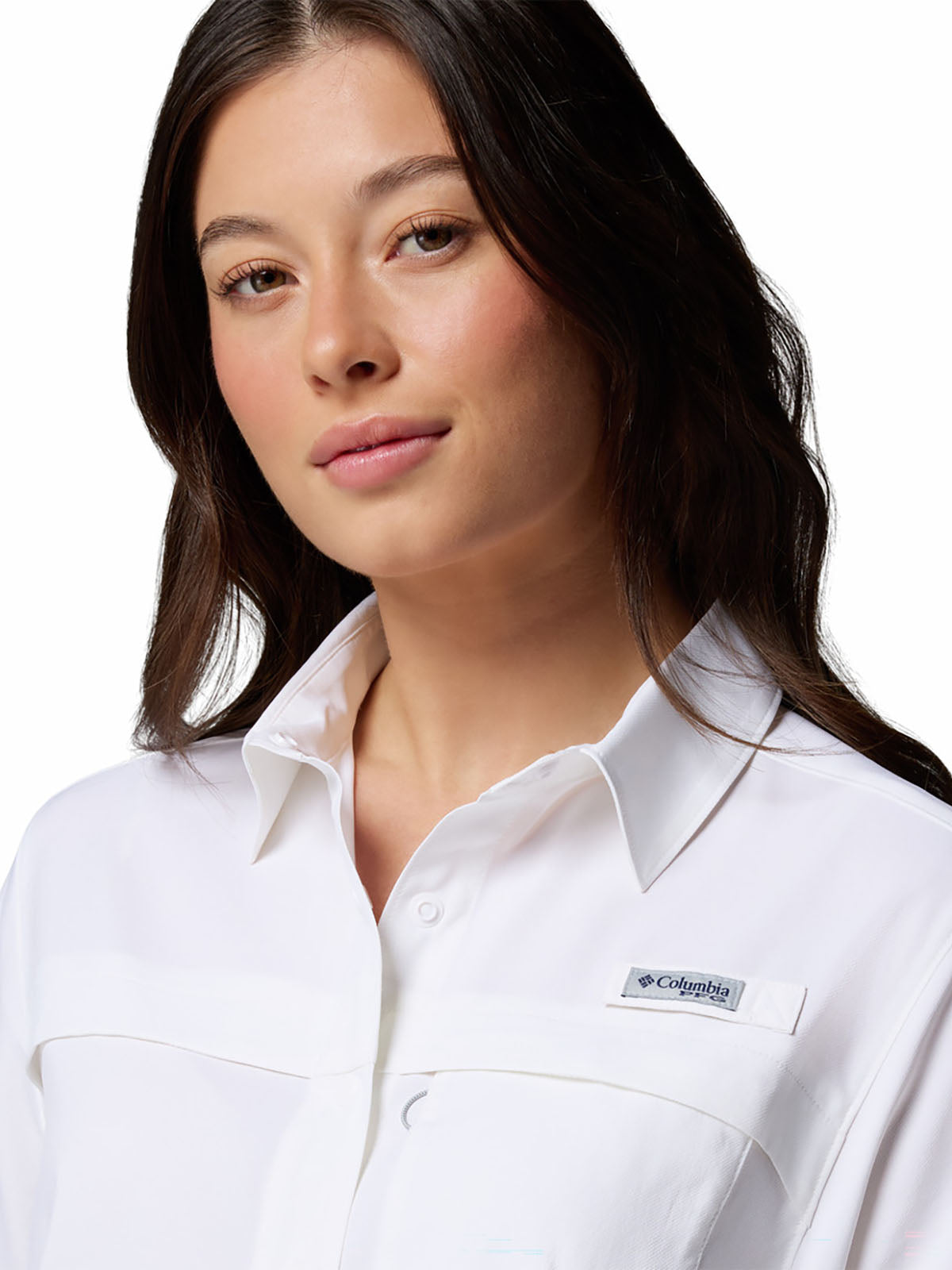 Blusa Manga Corta Mujer PFG Castback™ Blanca