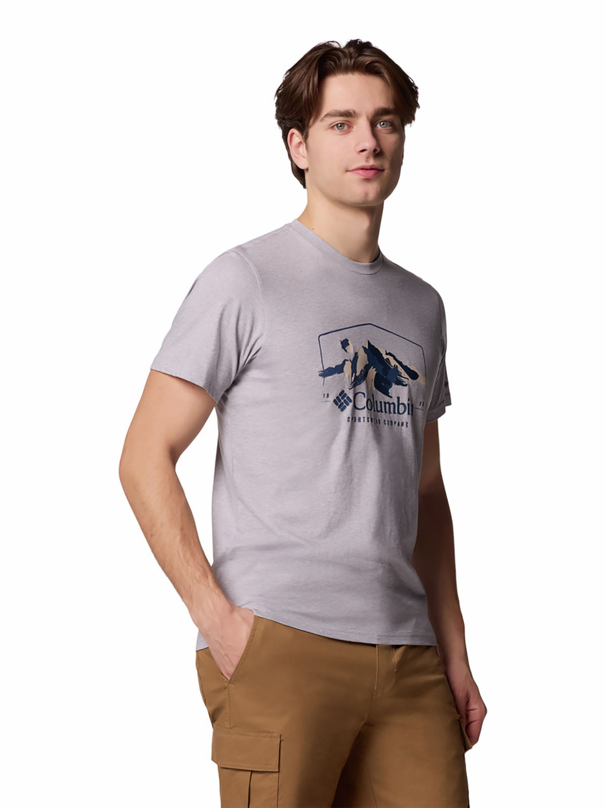 Polo Manga Corta Hombre Path Lake™ Gris