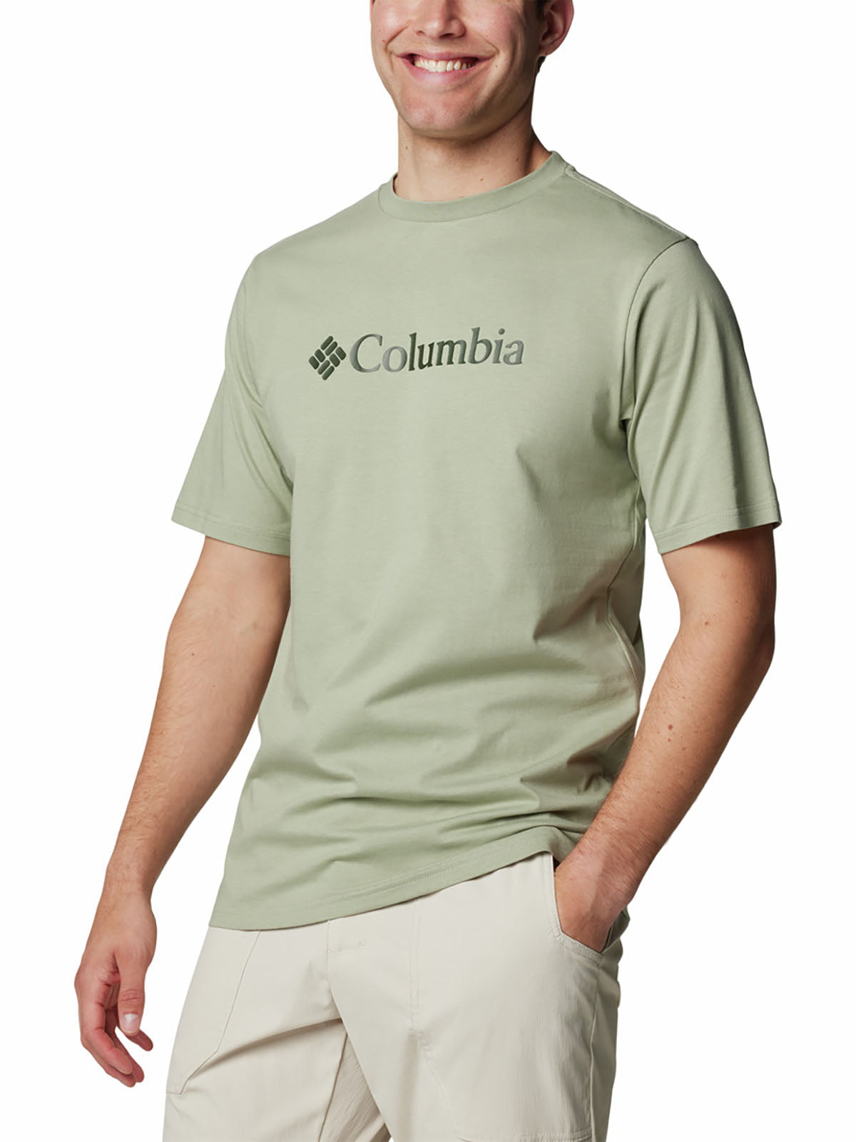 Polo Manga Corta Hombre CSC Basic Logo™ Verde