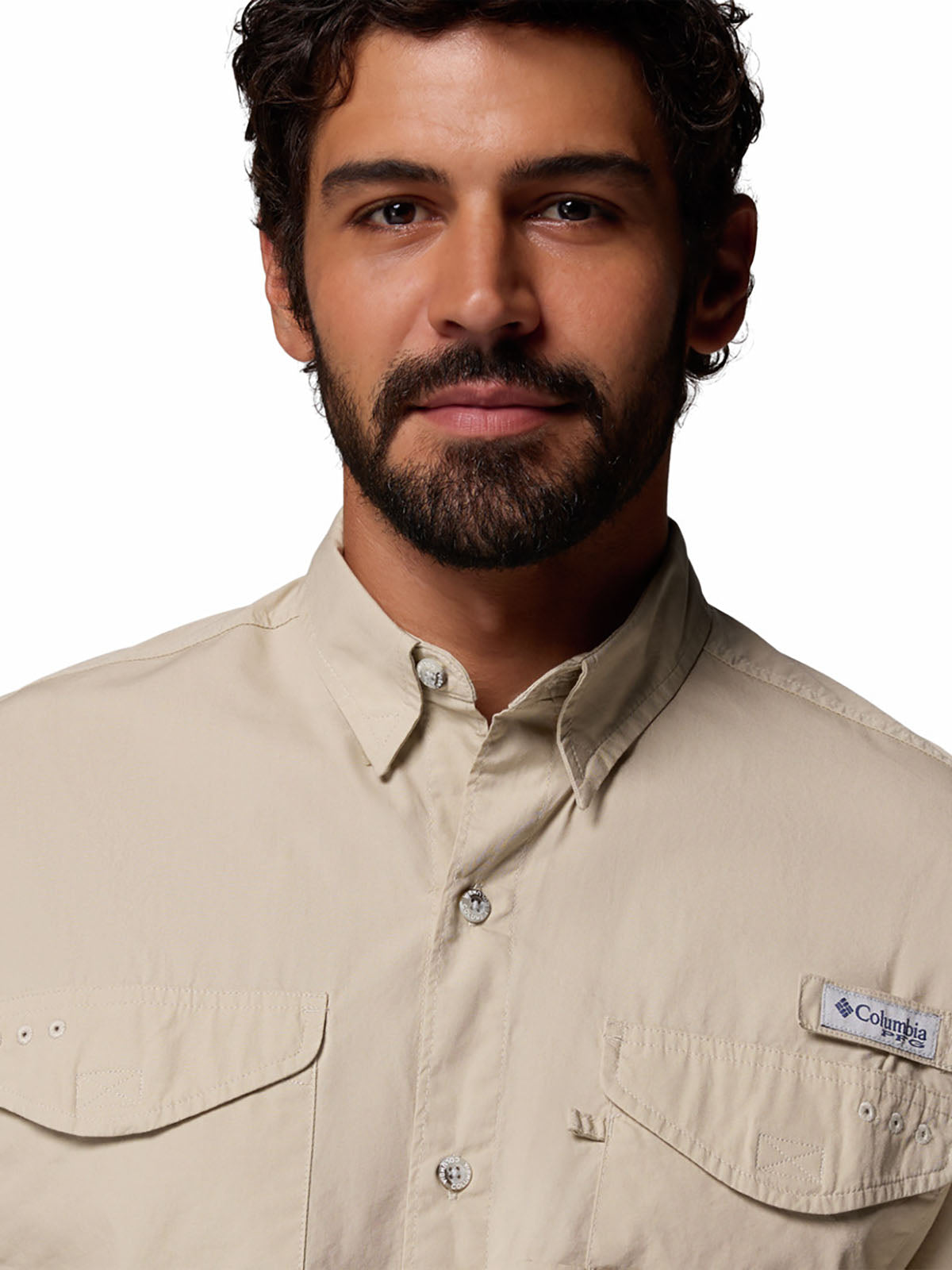 Camisa Manga Larga Hombre Pfg Bonehead™ Beige