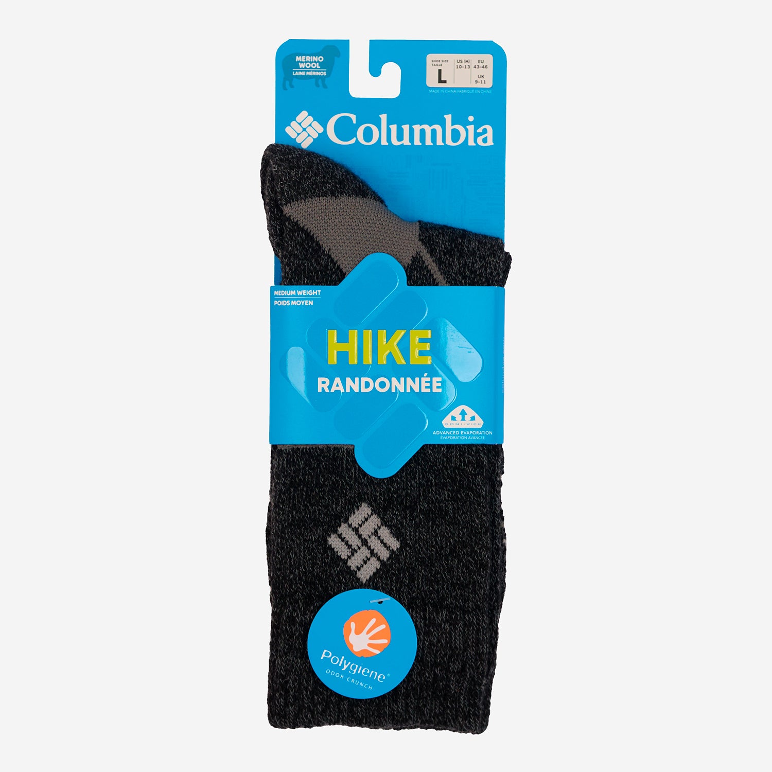 Medias 1 Pack Unisex Hike Crew Gris