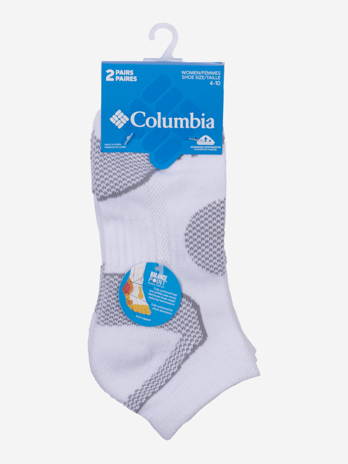 Medias Para Mujer 2 Pack Balance Point™ Blancas Columbia